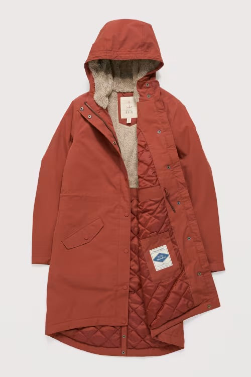 Seasalt Cornwall Plant Hunter Waterproof Parka Coat - Hazel