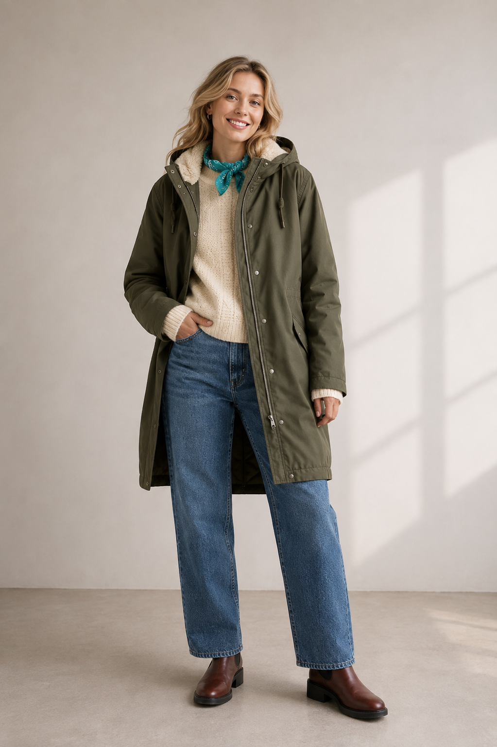 Seasalt Cornwall Plant Hunter Waterproof Parka Coat - Woodland