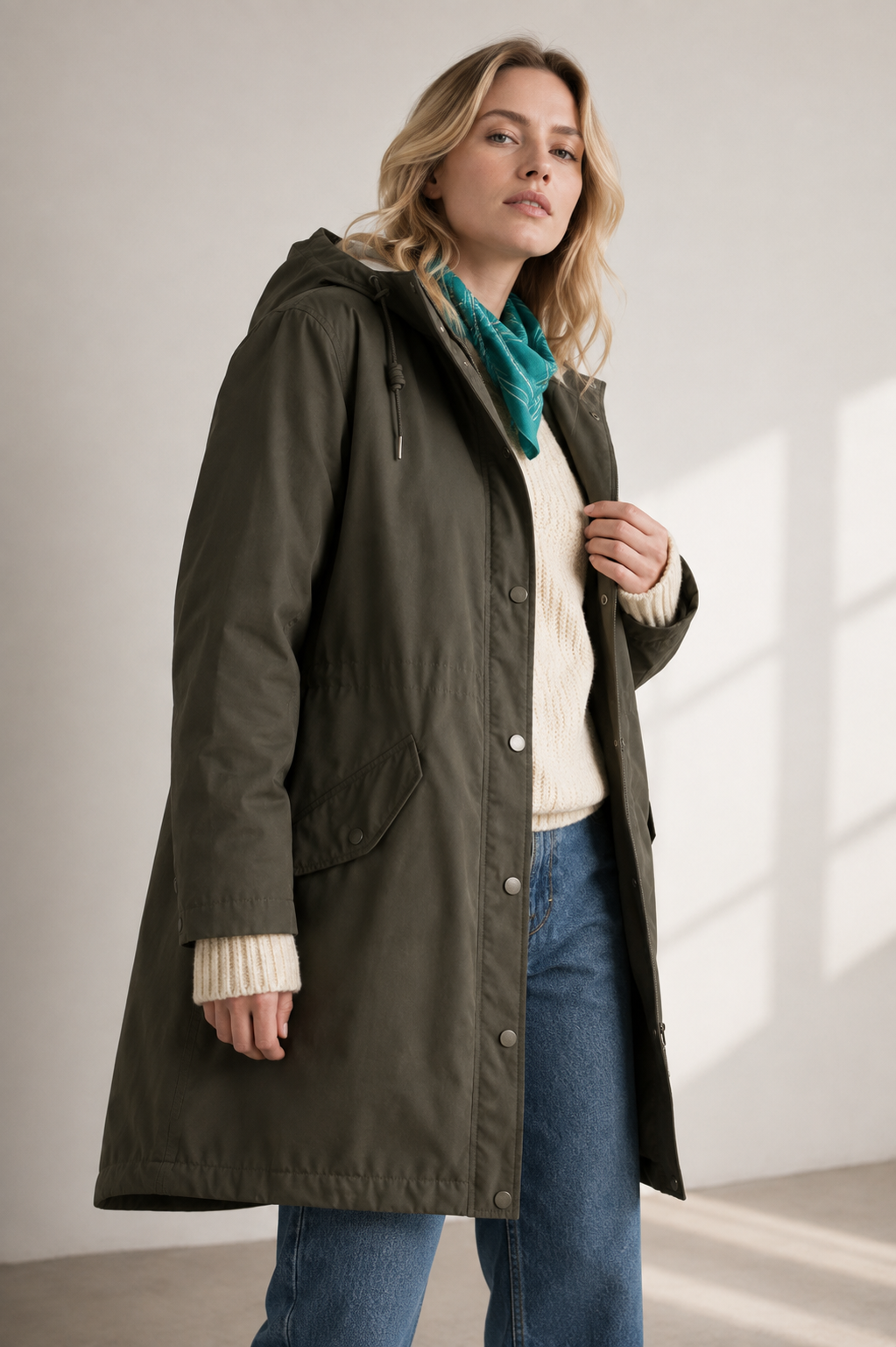 Seasalt Cornwall Plant Hunter Waterproof Parka Coat - Woodland
