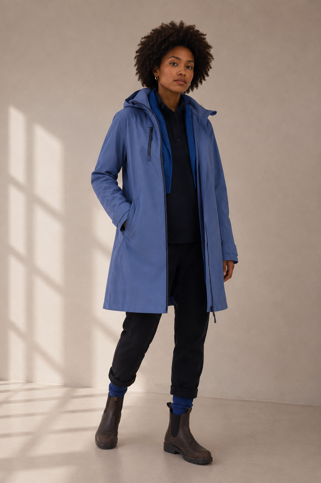 Seasalt Cornwall Coverack Waterproof Coat – Bluebell
