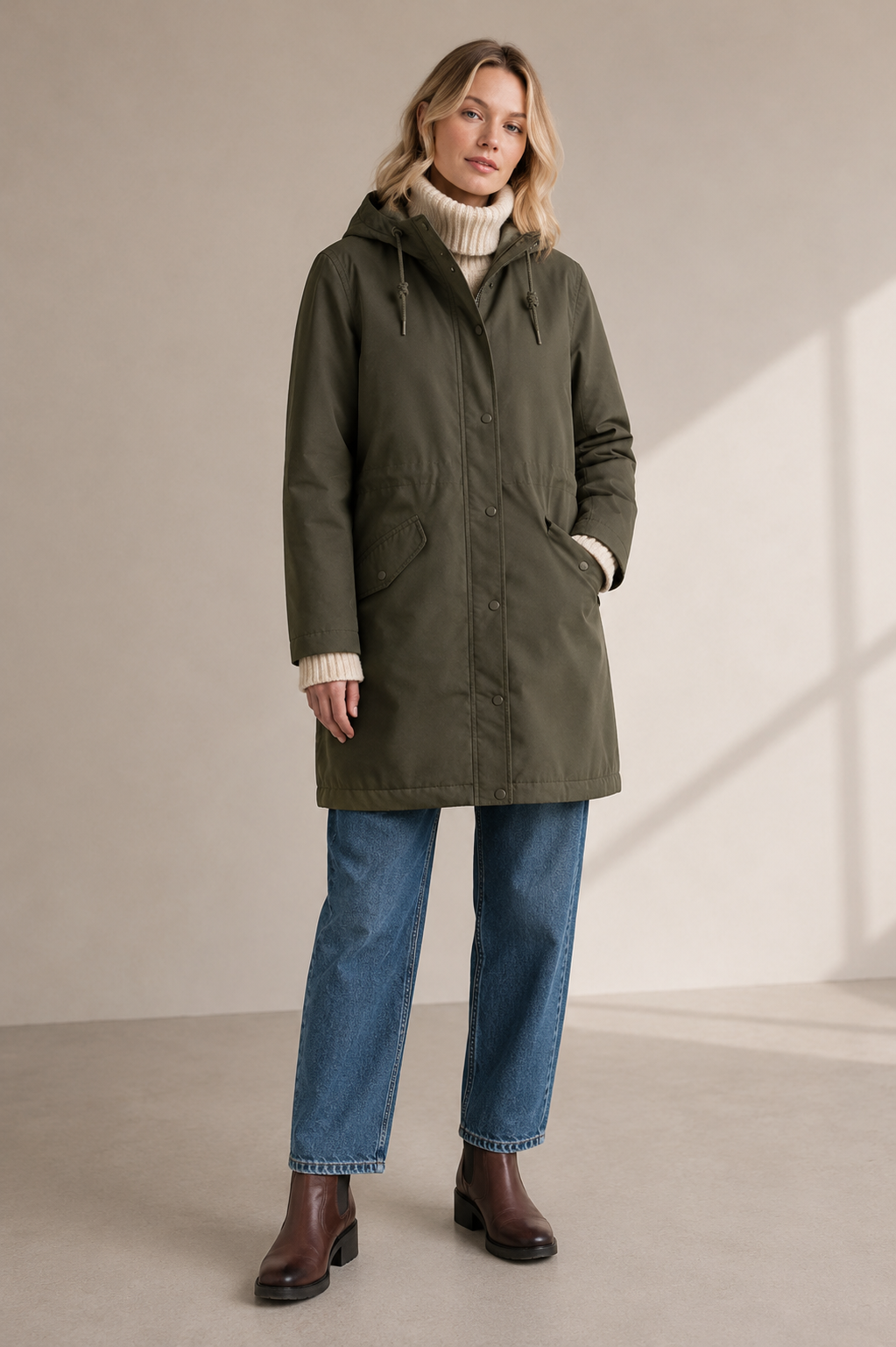 Seasalt Cornwall Plant Hunter Waterproof Parka Coat - Woodland