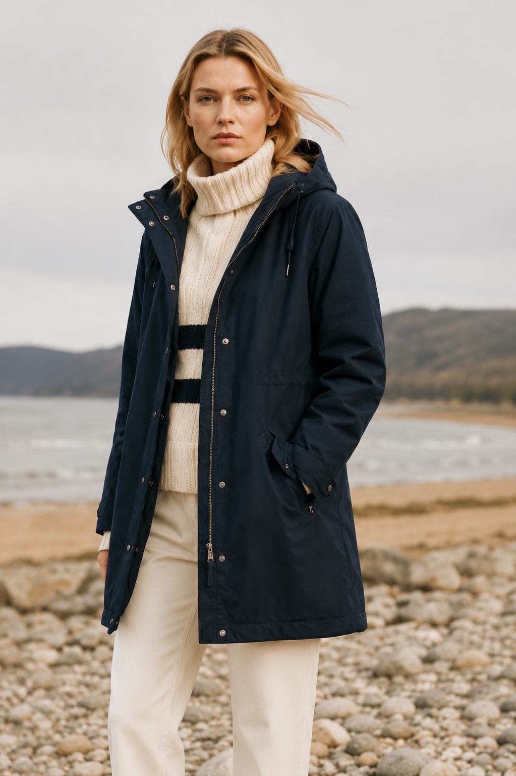 Seasalt Cornwall Plant Hunter Waterproof Parka Coat - Inkwell