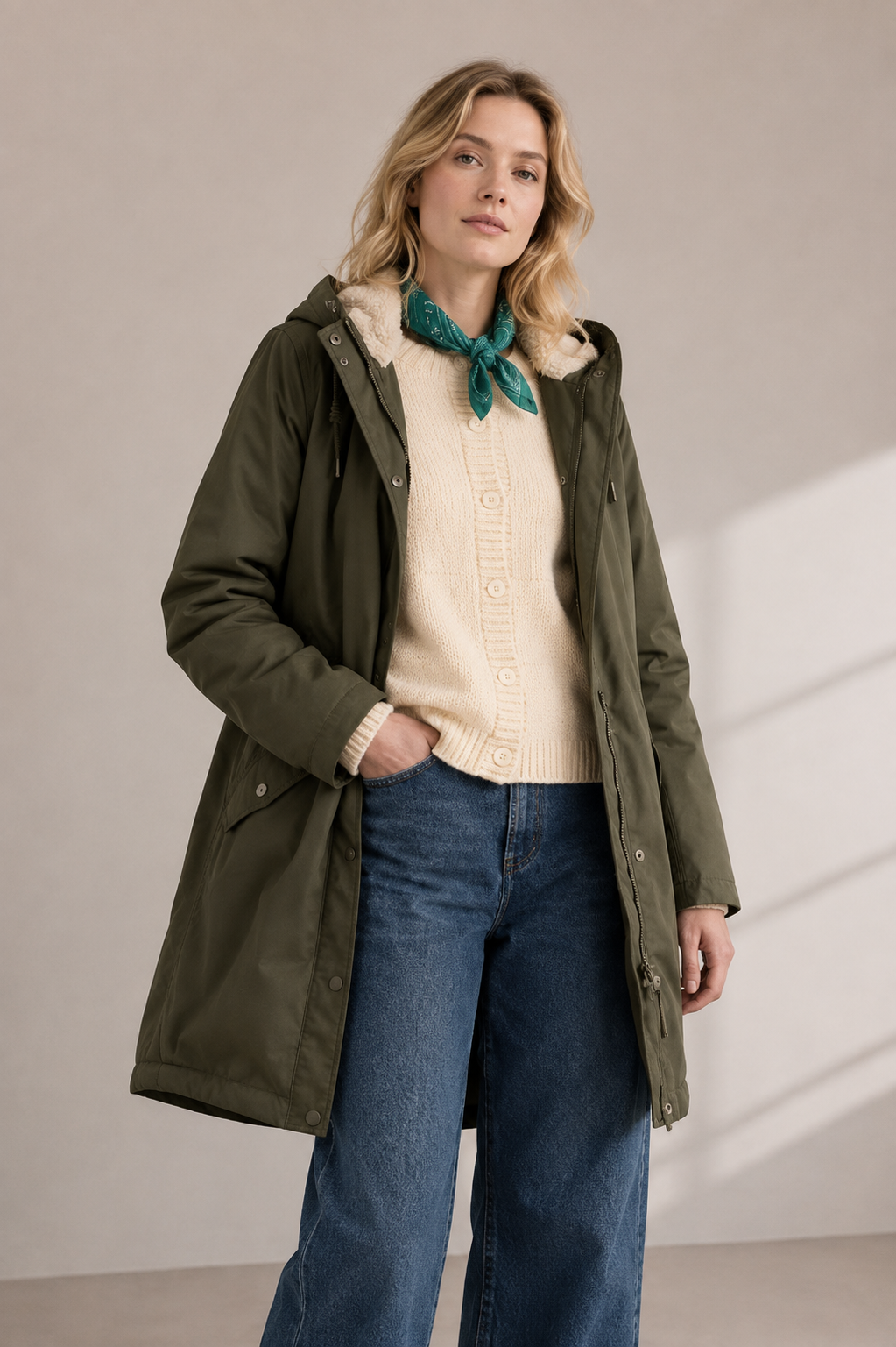 Seasalt Cornwall Plant Hunter Waterproof Parka Coat - Woodland