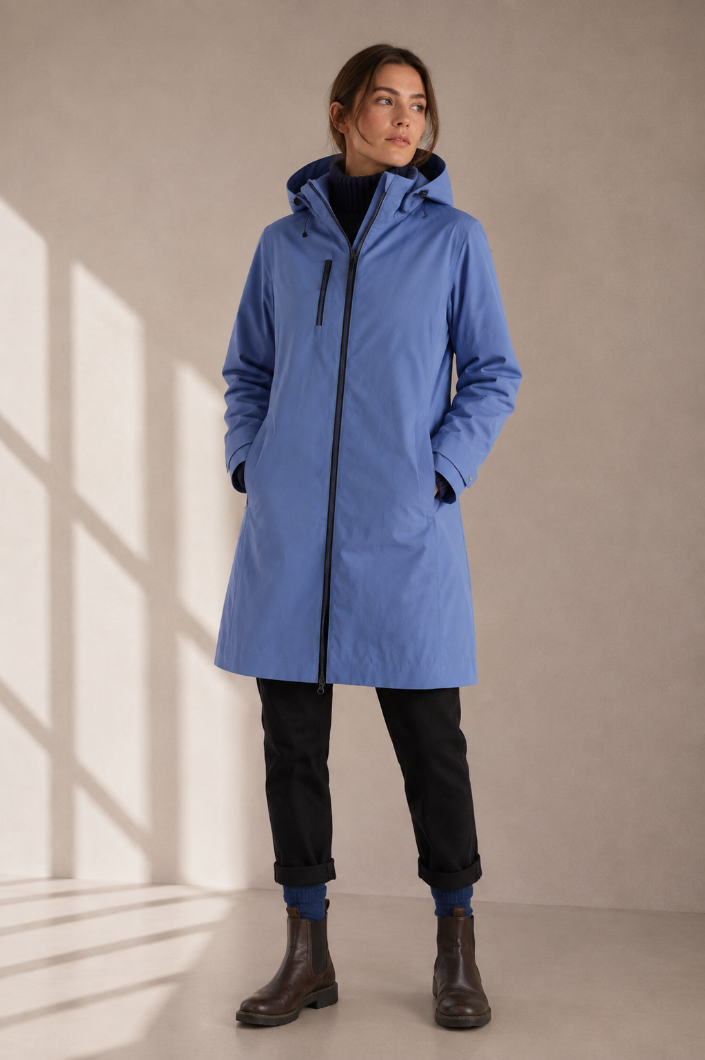 Seasalt Cornwall Coverack Waterproof Coat – Bluebell