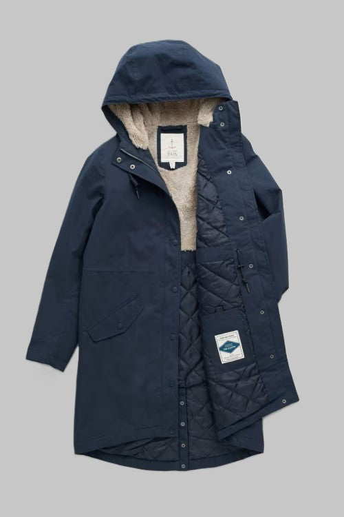 Seasalt Cornwall Plant Hunter Waterproof Parka Coat - Inkwell