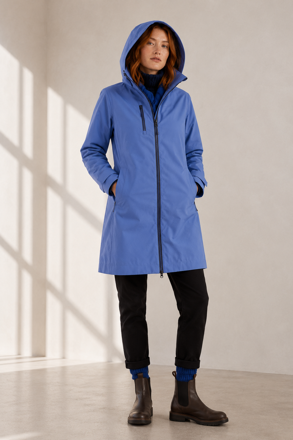 Seasalt Cornwall Coverack Waterproof Coat – Bluebell