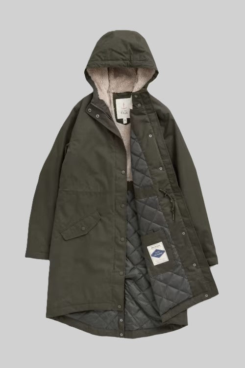 Seasalt Cornwall Plant Hunter Waterproof Parka Coat - Woodland